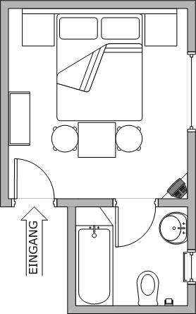 Grundriss Doppelzimmer